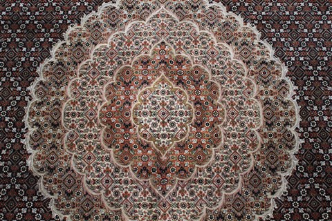Mahi Beige Round Hand Knotted 85 X 85 Area Rug 250-26392 Image 4