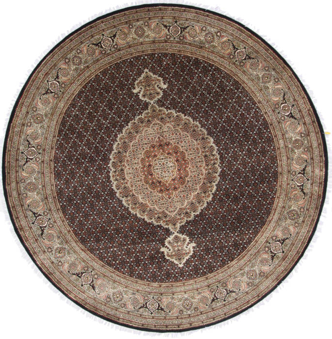 Mahi Beige Round Hand Knotted 85 X 85 Area Rug 250-26392 Image 0