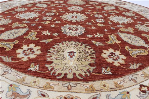 Chobi Brown Round Hand Knotted 711 X 80 Area Rug 250-26394 Image 3