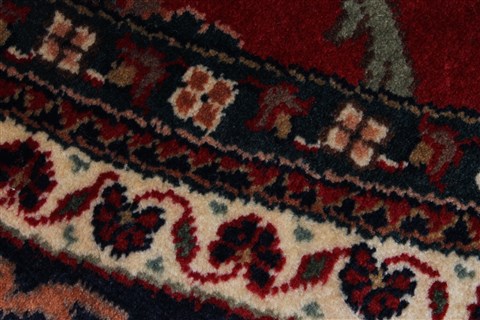 Kashan Blue Round Hand Knotted 80 X 80 Area Rug 250-26395 Image 1