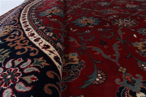 Kashan Blue Round Hand Knotted 80 X 80 Area Rug 250-26395 Image 2