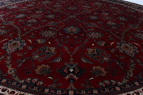 Kashan Blue Round Hand Knotted 80 X 80 Area Rug 250-26395 Image 4