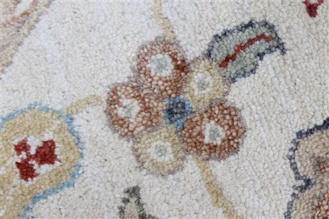 Ziegler Beige Round Hand Knotted 180 X 180 Area Rug 250-26396 Image 8