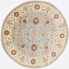 Indian Ziegler Beige Round 9 ft and Larger Wool Carpet 26396