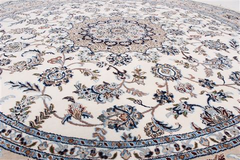 Nain Grey Round Hand Knotted 711 X 711 Area Rug 250-26397 Image 3
