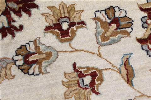 Chobi Beige Round Hand Knotted 711 X 711 Area Rug 250-26398 Image 7