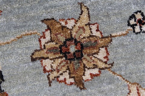 Chobi Beige Round Hand Knotted 78 X 80 Area Rug 250-26399 Image 9