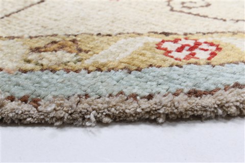 Chobi Beige Round Hand Knotted 76 X 76 Area Rug 250-26400 Image 5