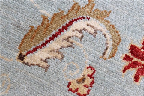 Chobi Beige Round Hand Knotted 76 X 76 Area Rug 250-26400 Image 7