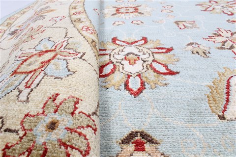 Chobi Beige Round Hand Knotted 76 X 76 Area Rug 250-26400 Image 9