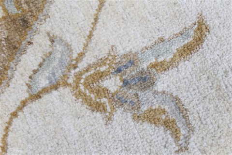 Chobi Beige Round Hand Knotted 80 X 81 Area Rug 250-26402 Image 8
