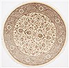 Tabriz Beige Round Hand Knotted 80 X 81 Area Rug 250-26403 Thumb 0