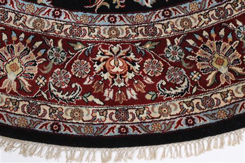 Kashmar Beige Round Hand Knotted 81 X 81 Area Rug 250-26404 Image 3
