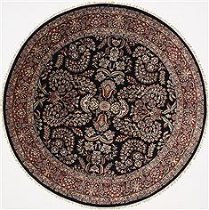 Indian Kashmar Beige Round 7 to 8 ft Wool Carpet 26404