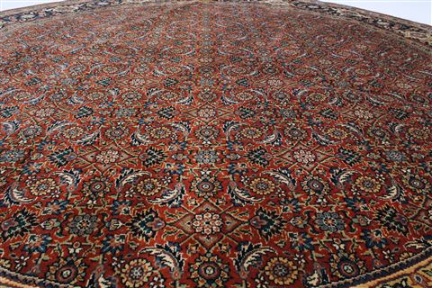 Herati Brown Round Hand Knotted 80 X 80 Area Rug 250-26433 Image 1