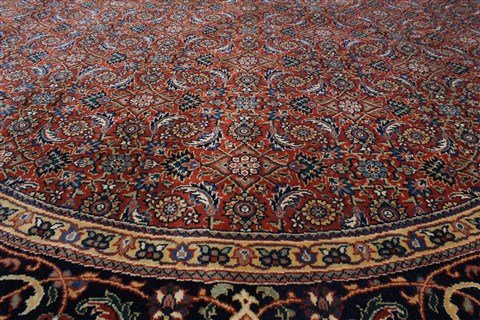 Herati Brown Round Hand Knotted 80 X 80 Area Rug 250-26433 Image 3