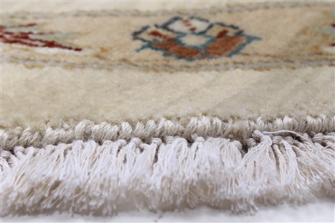 Chobi Beige Round Hand Knotted 80 X 82 Area Rug 250-26434 Image 6