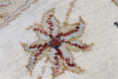 Chobi Beige Round Hand Knotted 80 X 82 Area Rug 250-26434 Image 8