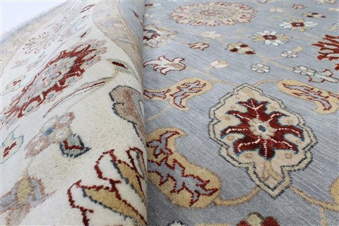 Chobi Blue Round Hand Knotted 81 X 81 Area Rug 250-26436 Image 10