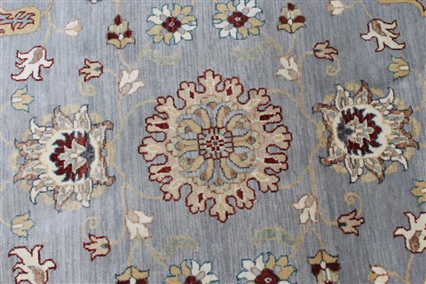 Chobi Blue Round Hand Knotted 81 X 81 Area Rug 250-26436 Image 4