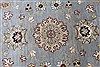 Chobi Blue Round Hand Knotted 81 X 81 Area Rug 250-26436 Thumb 4