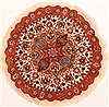 Tabriz Red Round Hand Knotted 31 X 31  Area Rug 253-26437 Thumb 0