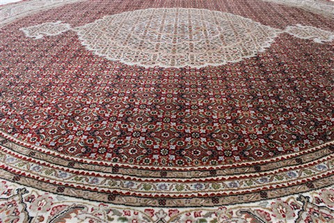 Mahi Blue Round Hand Knotted 83 X 83 Area Rug 250-26439 Image 3