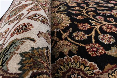 Jaipur Black Round Hand Knotted 79 X 711 Area Rug 250-26444 Image 1