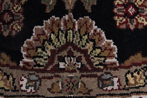 Jaipur Black Round Hand Knotted 79 X 711 Area Rug 250-26444 Image 7