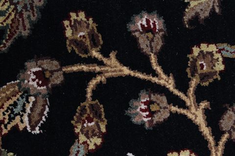 Jaipur Black Round Hand Knotted 79 X 711 Area Rug 250-26444 Image 8