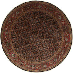 Indian Herati Red Round 7 to 8 ft Wool Carpet 26445