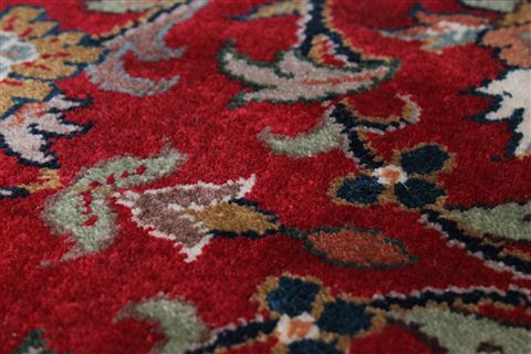 Kashmar Green Round Hand Knotted 82 X 82 Area Rug 250-26451 Image 7