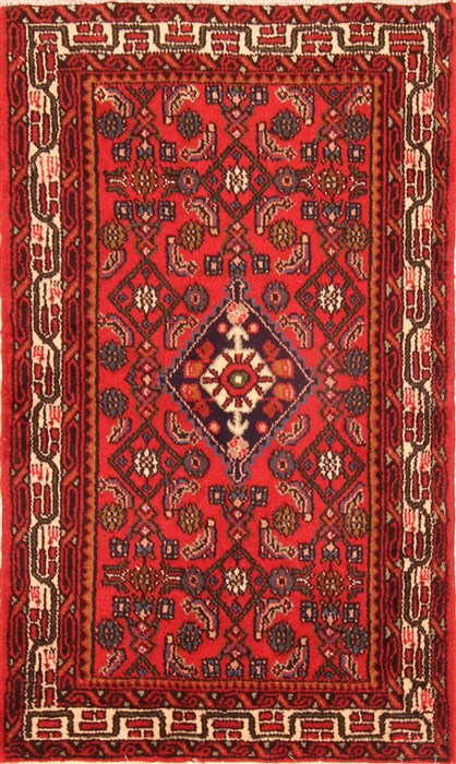 Hamedan Red Hand Knotted 25 X 40  Area Rug 253-26454 Image 0