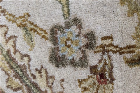 Kashmar Beige Round Hand Knotted 80 X 80 Area Rug 250-26455 Image 1