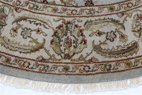 Kashmar Beige Round Hand Knotted 80 X 80 Area Rug 250-26455 Image 6