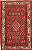 Hamedan Red Hand Knotted 26 X 40  Area Rug 253-26457 Thumb 0