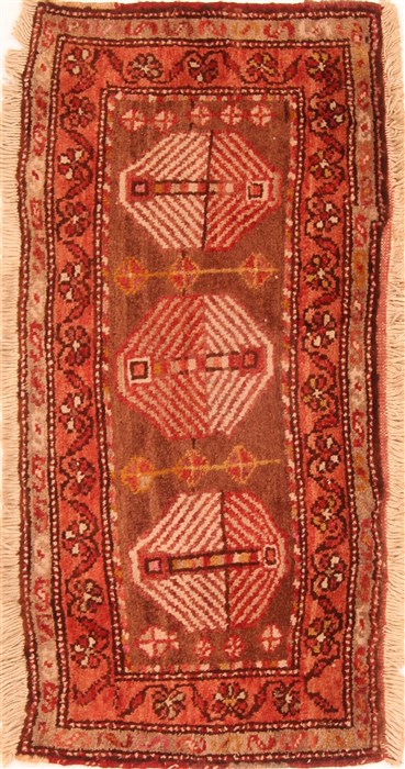 Hamedan Red Hand Knotted 19 X 38  Area Rug 253-26458 Image 0
