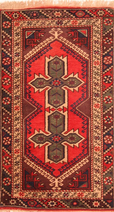 Kazak Red Hand Knotted 24 X 40  Area Rug 253-26460 Image 0