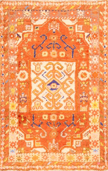 Hamedan Yellow Hand Knotted 21 X 33  Area Rug 253-26461 Image 0
