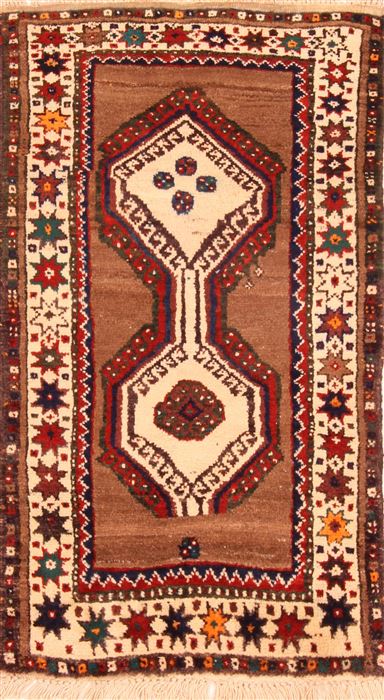 Yalameh Brown Hand Knotted 20 X 39  Area Rug 253-26466 Image 0