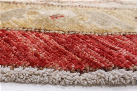 Chobi Red Round Hand Knotted 83 X 84 Area Rug 250-26469 Image 6
