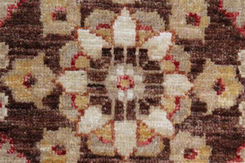 Chobi Red Round Hand Knotted 83 X 84 Area Rug 250-26469 Image 7