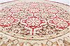 Chobi Red Round Hand Knotted 83 X 84  Area Rug 250-26469 Thumb 3
