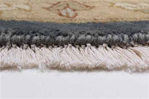 Chobi Blue Round Hand Knotted 79 X 80 Area Rug 250-26470 Image 5