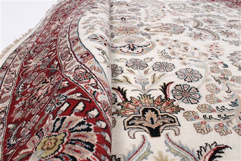 Kashmar Grey Round Hand Knotted 82 X 82 Area Rug 250-26471 Image 11