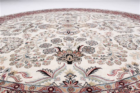 Kashmar Grey Round Hand Knotted 82 X 82 Area Rug 250-26471 Image 2