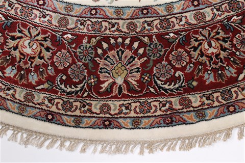Kashmar Grey Round Hand Knotted 82 X 82 Area Rug 250-26471 Image 3