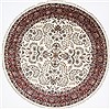 Kashmar Grey Round Hand Knotted 82 X 82  Area Rug 250-26471 Thumb 0