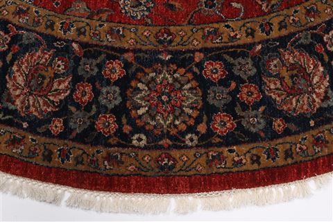 Tabriz Blue Round Hand Knotted 711 X 711 Area Rug 250-26472 Image 3