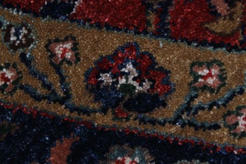 Tabriz Blue Round Hand Knotted 711 X 711 Area Rug 250-26472 Image 8